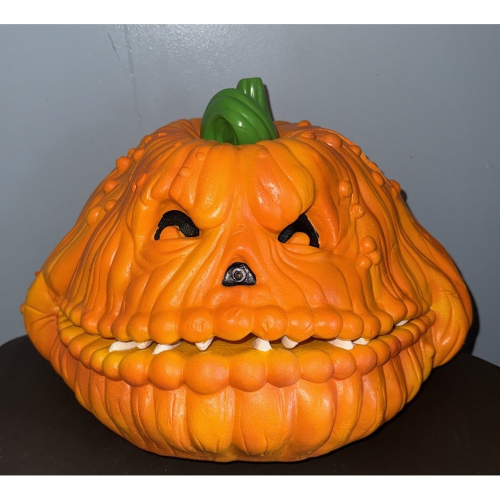 Trendmasters Smashed Rotten Talking Pumpkin Foam Large Vtg 1998 Rare Halloween